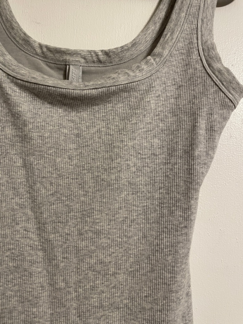 Skims Cotton Rib Onesie Bodysuit Grey - Picture 8 of 8